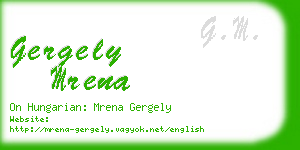 gergely mrena business card